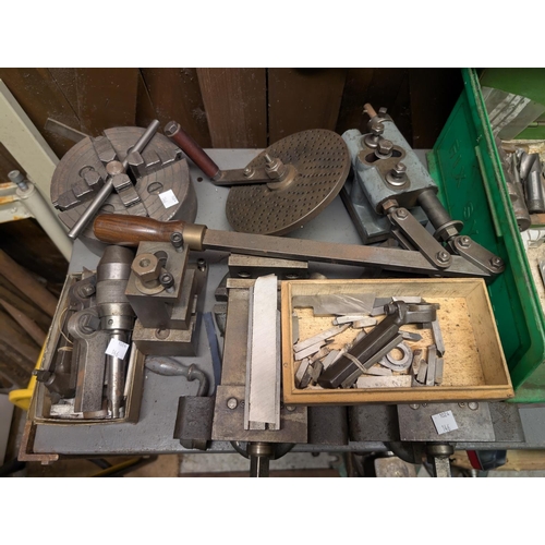 146 - A Warco AP3, 1054, 1980 milling machine with Ortec digital machine with angle poise lamp and various... 