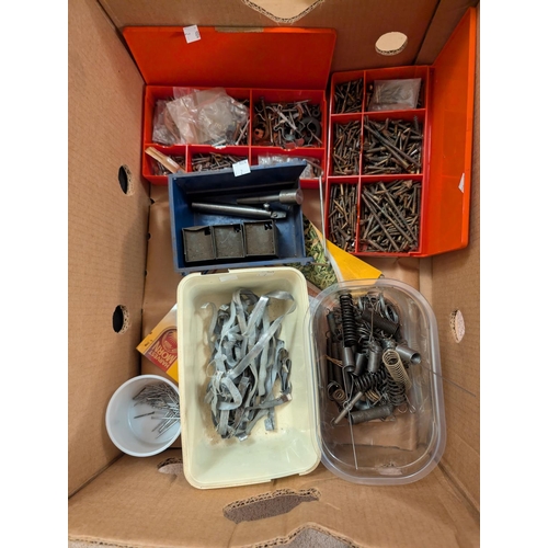 2 - A selection of various sizes of screws, springs, ball bearings, lead...