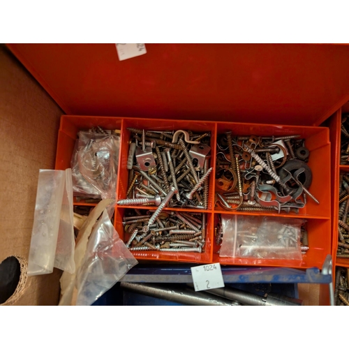 2 - A selection of various sizes of screws, springs, ball bearings, lead...