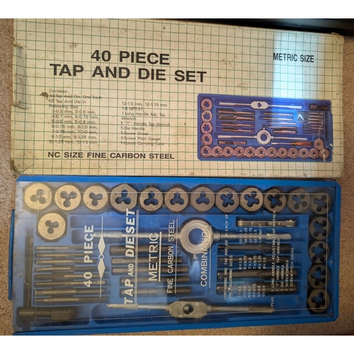 35 - A cased 40-piece metric tap and die set.