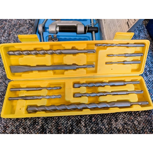 41 - A cased set of large scale drill bits.