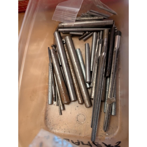 48 - Two cased sets of tapper pins and reamers and others, loose.