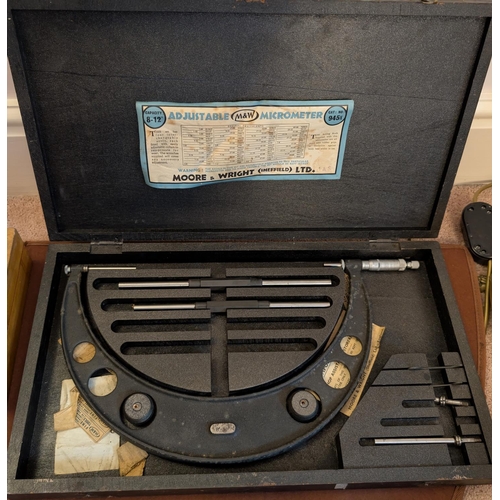 55 - A Moore & Wright very large cased micrometer, 8-12