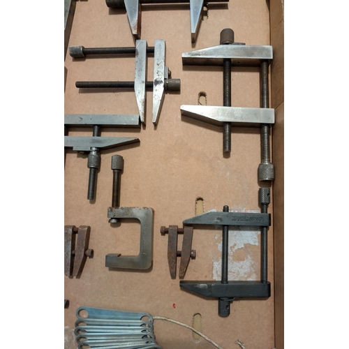 78 - A collection of 'Eclipse' No 412 and other parallel tool maker's clamps, various sizes.