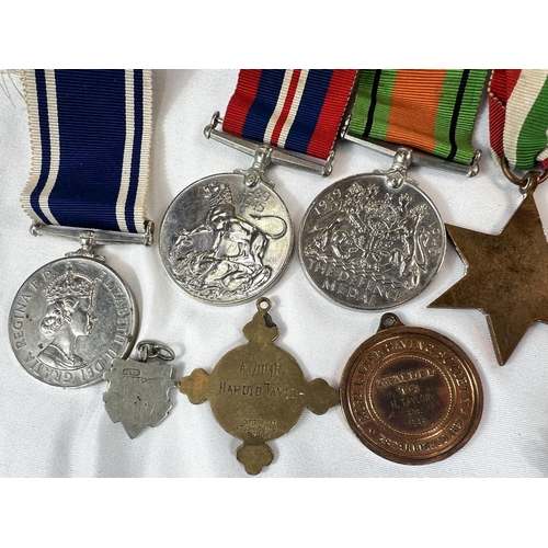 154 - WWII Group of 5 medals to Sergeant Harold Taylor, Grenadier Guard.  Exemplary Police Service Me... 