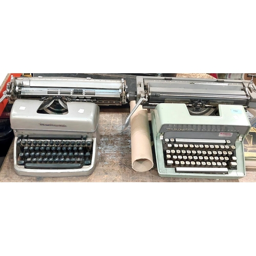 194 - 2 1950's office typewriters by Remington.