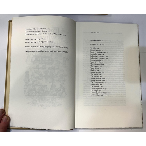 211 - GWASG GREGYNOG PRESS, Alun Lewis, 'Inwards Where all the Battle Is' a selection of writings from Ind... 