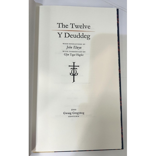 216 - GWASG GREGYNOG PRESS, 'The Twelve Y Devddeg' wood engravings John Elwyn, 2000, limited edition No 11... 