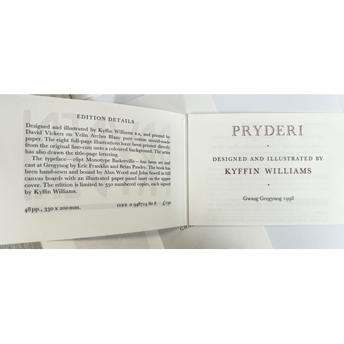 221 - GWASG GREGYNOG PRESS Pryderi, designed and illustrated by Kyffin Williams 1998 limited edition No 73... 