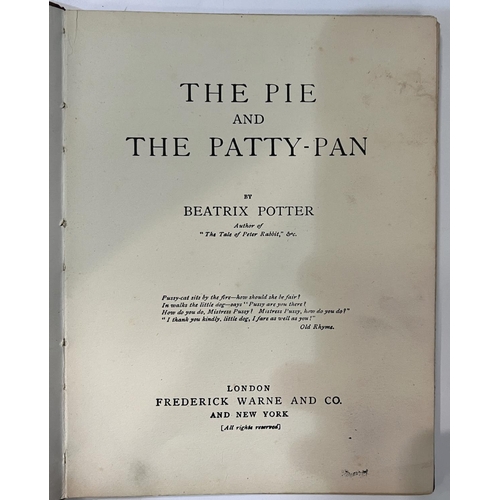 236 - BEATRIX POTTER: The Roly Poly Pudding, The Pie and the Patty-Pan (possibly 1st edition) and 1st edit... 