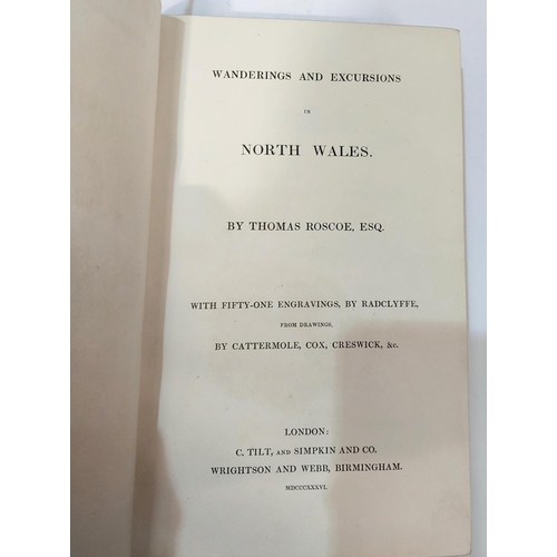 254 - ROSCOE (T.) - Wanderings in North Wales, engraved plates, 2v, 1836.