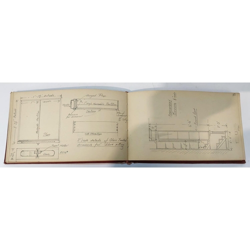 261 - DETAILS of SHOPFITTINGS,  a small album of scale drawings for opticians, confectioners, departm... 