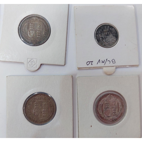 329 - 8 19th century shillings and sixpences, GIV-QV 