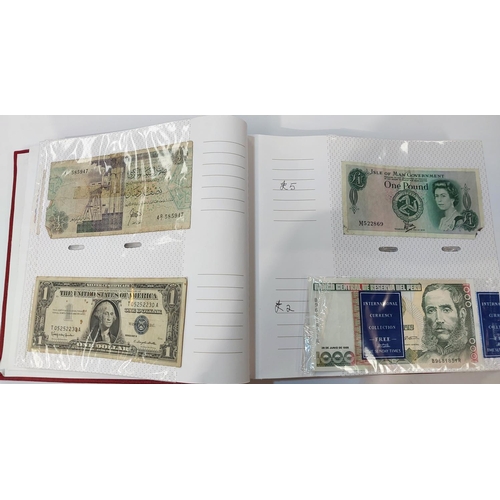 339 - An album of world banknotes.