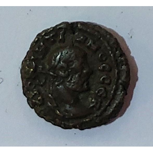 341 - ARCADIUS, a silver siliqua and four other coins.