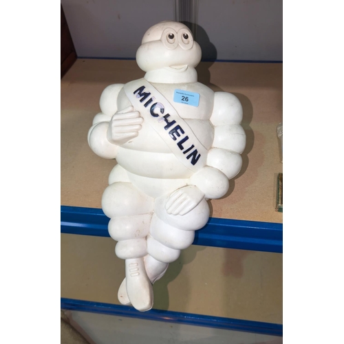 26 - A vintage Michelin Man advertising figure, 46cm.