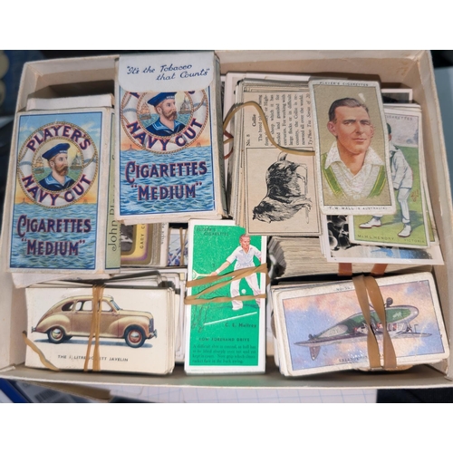 325 - A selection of vintage sporting and other cigarette cards etc