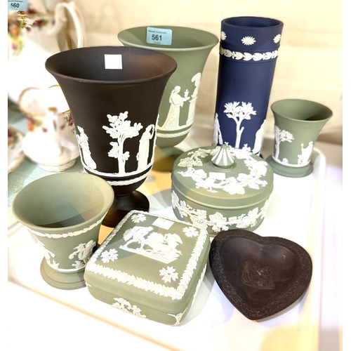 561 - A selection of Wedgwood Jasperware etc.