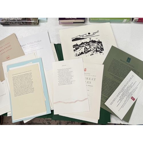 231 - GWASG GREGYNOG PRESS, 'A Second Selection of Miscellanea' Green portfolio edition of 75 approx. 35 p... 