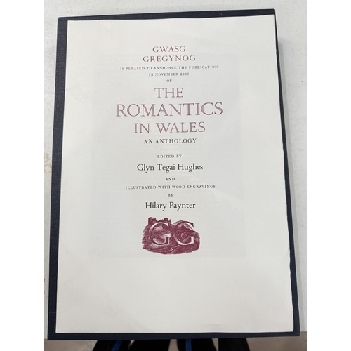 233 - GWASG GREGYNOG PRESS, limited 2009 'The Romantics in Wales Anthology' edited by Glyn Tegai Hughes, w... 