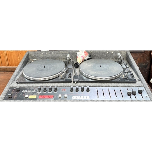 317B - QUASAR DJ set of portable twin decks, serial no. 32799.