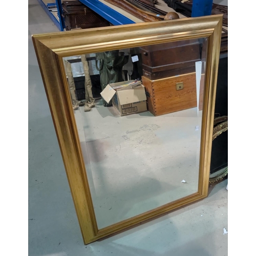 129A - A gilt framed mirror 71x48cm and other mirrors.