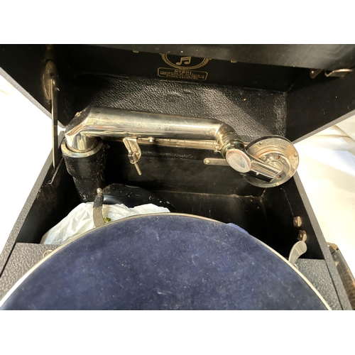 27 - An early 20th century Columbia portable wind up gramophone (case a.f) 