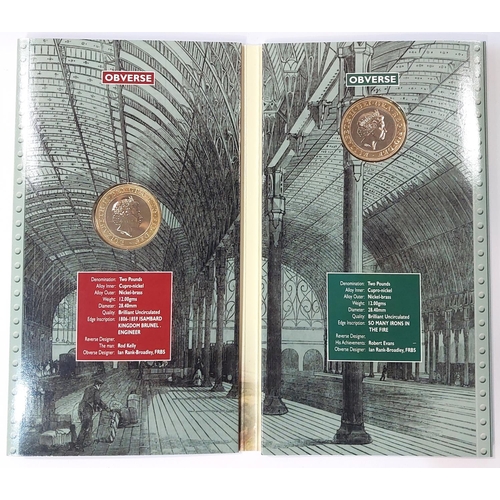 336 - A 2003 GB BU coin set, two 2006 Brunel &pound;2 coins in Royal Mint folder and a 1984 proof set.