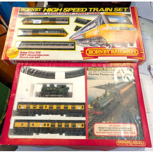 339 - A vintage Highspeed Train set Intercity 125 boxed R556; a Hornby boxed set GWR Pannier Passenger set... 