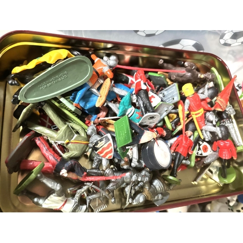 343 - A collection of Britain's plastic soldiers, knights etc. and a collection of Disney's 101 Dalmations... 