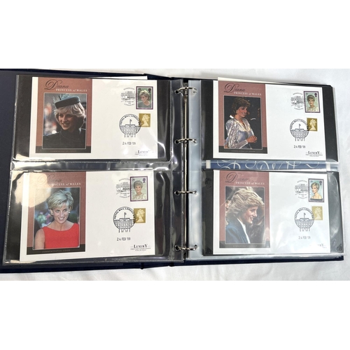 41 - A Diana Princess of Wales commemorative album containing 22 first day covers.No bids sold with next ... 