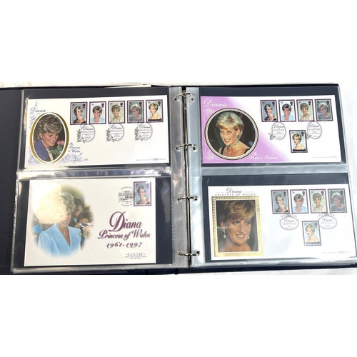 41 - A Diana Princess of Wales commemorative album containing 22 first day covers.No bids sold with next ... 