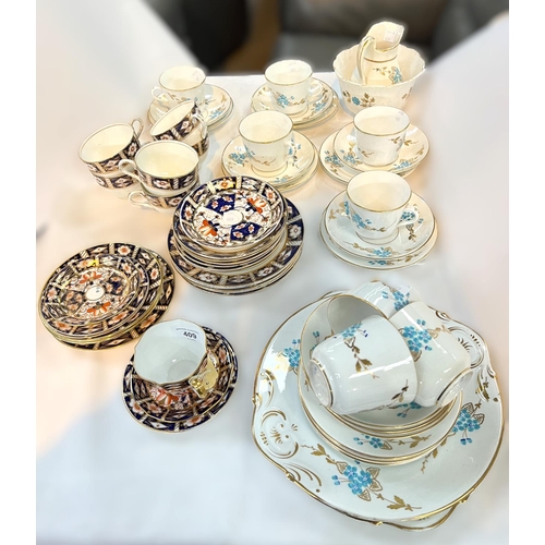 635 - A Royal Crown Derby cup and saucer, other Royal Crown Derby saucers, a similar Imari pattern set and... 