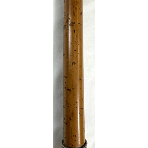 17 - A late-Georgian Malacca cane stick with polished ivory finial, 94cms. Reference: G5WNTFU5