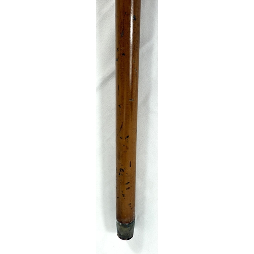 17 - A late-Georgian Malacca cane stick with polished ivory finial, 94cms. Reference: G5WNTFU5