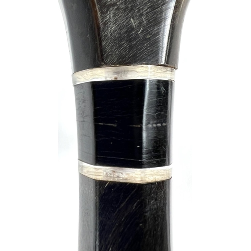 2 - A late 19th/early 20th Century Indian horn walking stick with ivory dot inlays and six others simila... 