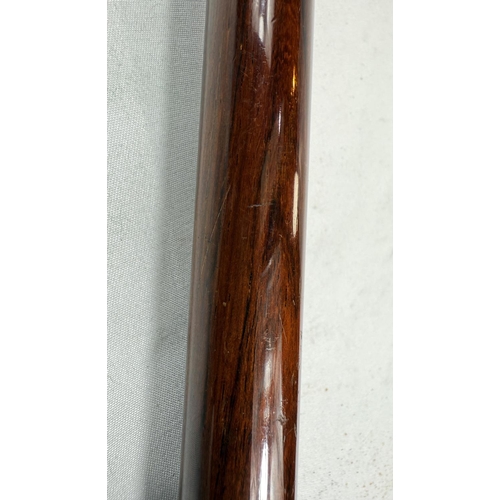 270 - A 19th Century hardwood walking stick with chased gilt metal cushion-shaped finial, 90cm.