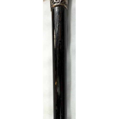 6 - A group of 19th Century walking sticks with silver mounted polished ivory handles, ranging from 97cm... 