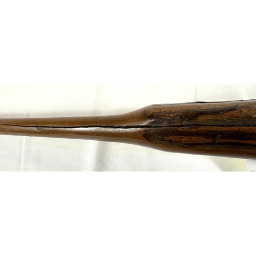 71 - A 19th Century carved wood stick with 'Mr Punch' finial, 77cms.