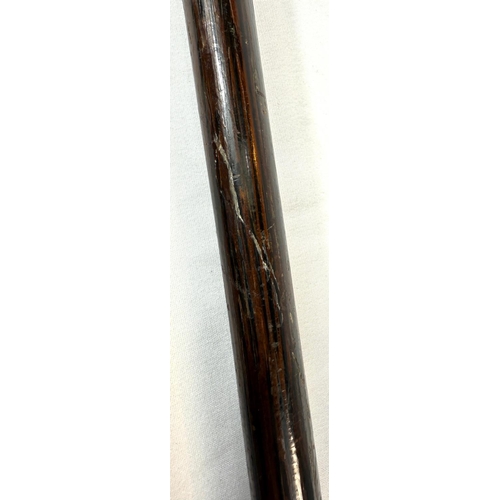 8 - A 19th Century Malacca cane with metal-mounted ivory ball finial, 87cms, and five similar sticks (6)... 