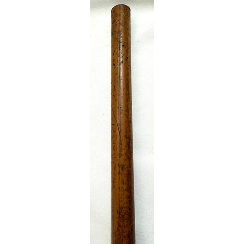 8 - A 19th Century Malacca cane with metal-mounted ivory ball finial, 87cms, and five similar sticks (6)... 