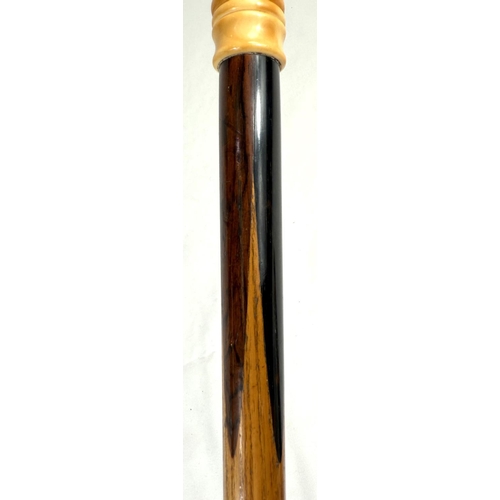 8 - A 19th Century Malacca cane with metal-mounted ivory ball finial, 87cms, and five similar sticks (6)... 