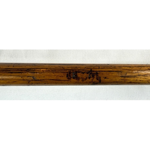 8 - A 19th Century Malacca cane with metal-mounted ivory ball finial, 87cms, and five similar sticks (6)... 