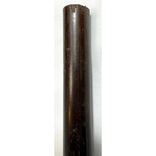 8 - A 19th Century Malacca cane with metal-mounted ivory ball finial, 87cms, and five similar sticks (6)... 