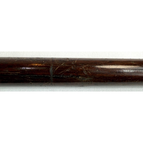 8 - A 19th Century Malacca cane with metal-mounted ivory ball finial, 87cms, and five similar sticks (6)... 