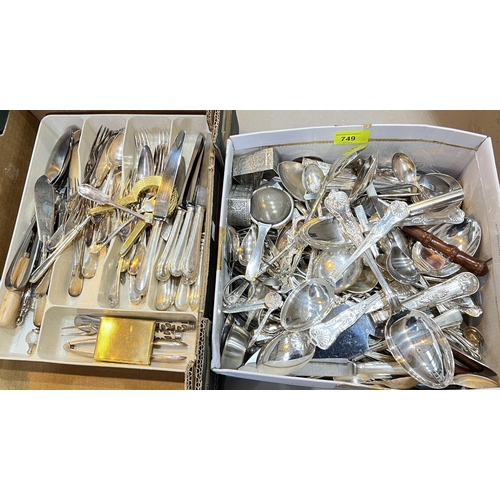 749 - A quantity of silver plated cutlery.