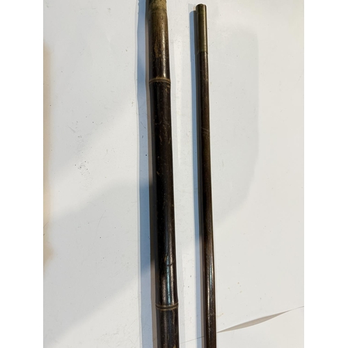 189 - A late 19th/early 20th Century walking cane with concealed fishing rod, 90cm.