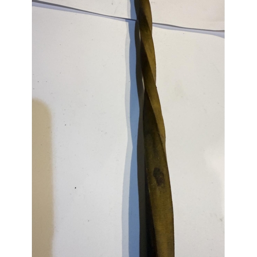 192 - An elephant hide goad of tapering twisted section, 120cm.