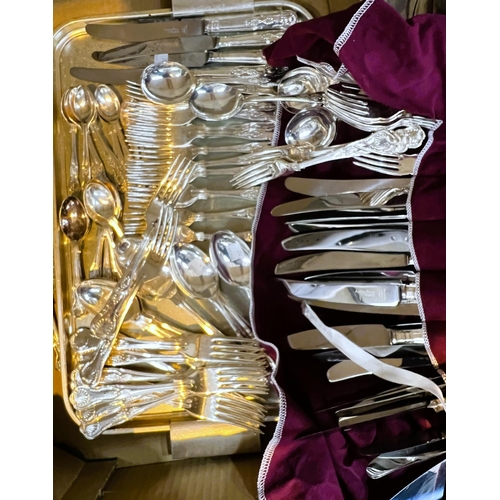 747 - A twelve setting canteen of silver plated cutlery by Arthur Price, and additional matching cutlery.