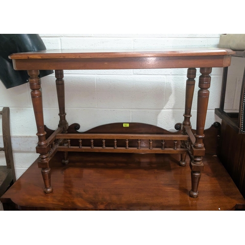 989 - A mahogany aesthetic style movement table and an octagonal wine table.